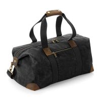 Heritage Waxed Canvas Holdall Black QD650 Black One
