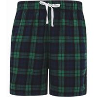 Men Tartan Lounge Shorts Mens Navy/Green - SF82 NV/GN M