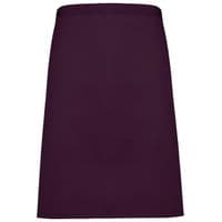 Colours Mid-length Apron Aubergine One Size
