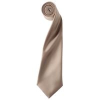 'Colours' Satin Tie Khaki One Size