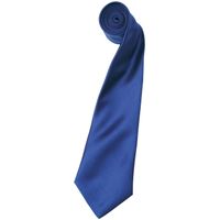 'Colours' Satin Tie Marine Blue One Size