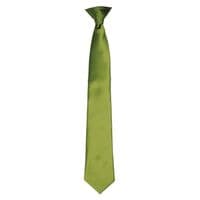'Colours' Satin Clip Tie Oasis Green One Size