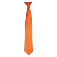 'Colours' Satin Clip Tie Terracotta One Size