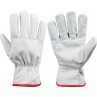 Cowhide Unlined Drivers Gloves White - Size 10