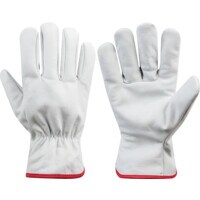 Cowhide Unlined Drivers Gloves White  - Size 8