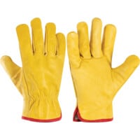 Cowhide Lined Drivers Gloves Yellow - Size 11