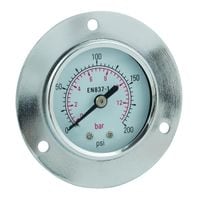 0-160PSI 50mm 1/4inBSPT Flng Cntr Bk Gaug - 2018-1830