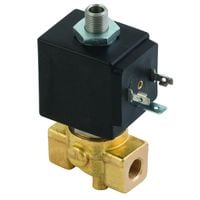 1/4in BSPP 3/2 Normally Closed Brass Solenoid Valve 24V dc - E306BB25201