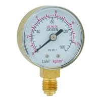 1/4inBSPP 50mm Oxygen Botom Gauge 0-10 Bar - OG50-010