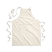 FairTrade Cotton Adult Apron   One Size Natural