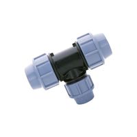 MDPE Branch Reducing Tee - 25mm x 20mm x 25mm