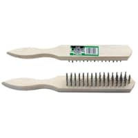 Vewerk 4 Row Wooden Handle Wire Brush (Pack of 10)