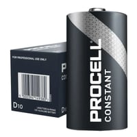 Duracell Constant Power D-Cell Batteries Box of 10