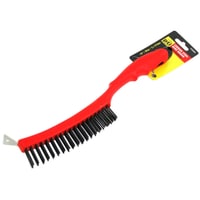 PTI 14 Inch Carbon Steel Wire Brush with Scraper