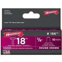 T18 3/8in - 10mm Round Crown Staples (Pack of 1000)