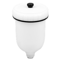 Paint Spray Gun Pot with Brass Fitting 600ml White