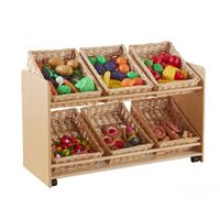 Rookie Range Open Mobile Basket Shelf (with Baskets)