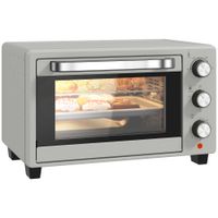 Mini Oven 21L Electric Grill FCM Temp 1400W - Silver Tone