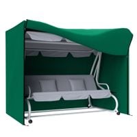 3 Seater Garden Swing Cover, Windproof and Anti-UV - Green
