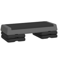 Aerobic Step, 10.5/15.5/20.5cm Exercise Stepper for Home - Grey