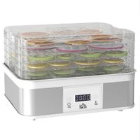 5 Tier Food Dehydrator, 245W for Drying Fruit, Meat, Vegetable - White