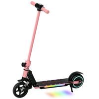 Folding Electric Scooter with LED Lights and Display - Pink