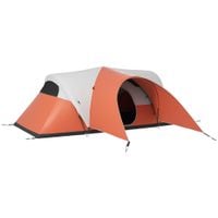 3000mm Waterproof Camping Tent with Porch and Sewn In Groundsheet - Orange