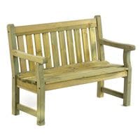 Darwin Garden Bench 120cm Length 2 Person - Green Pine