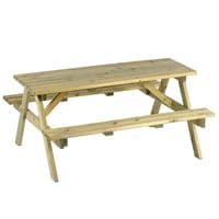 Chester Picnic Table - A Frame Pub Bench - 6 Person Garden Table - Green Pine
