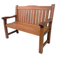 Boston Classic Bench 120cm - Straight Backed Durable Hardwood Bench