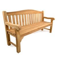 Oxford Teak Bench - Grade A Teak Garden Seat - 180cm Length - 4 Person Classic Design