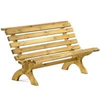Lilly 3 Seat Wooden Ergonomic Garden Bench Durable Dip Treated Pine