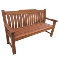 Boston Comfy Bench 160cm - Curved Back Durable Hardwood Bench