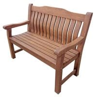 Boston Comfy Bench 120cm - Curved Back Durable Hardwood Bench