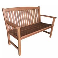 Boston Bench 130cm - Straight Backed Durable Hardwood Bench