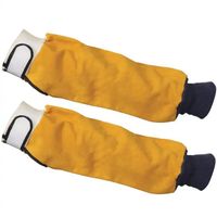 Yellow & Black Heavy Duty Leather Welding Sleeves - Pair
