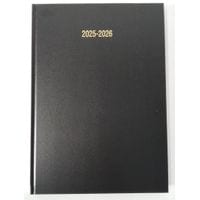 Academic Mid Year A4 Day to Page Diary 2025/2026 Black - A41E Black