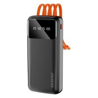Dudao 20000mAh Portable Power Bank with Integrated USB-C, Micro USB & Lightning Cables