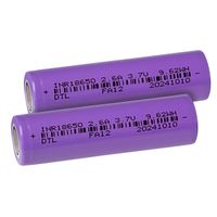 18650/R280 2600mAh Flat Tip Rechargeable Lithium Battery (Pack of 2)