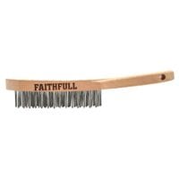 Heavy Duty Stainless Steel Scratch Brush - 4 Row