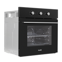 Built-In 5-Function Fan Assisted Oven with Timer 60cm, 55L Capacity - Black