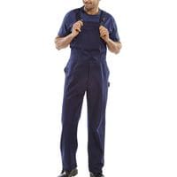 Bib and Braces Cotton Drill Navy Blue 34 - CDBBN34