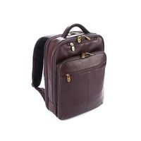 Laptop Backpack Full Grain Luxury Leather Brown - FI6706