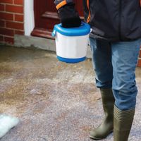 Hand Held Salt Spreader Blue 4kg Capacity - 389097