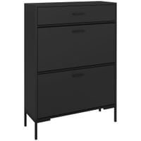 Shoe Storage Cupboard with 2 Flip Doors and Sliding Out Drawer Black - 837-233V80BK