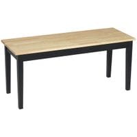 Wood Dining Bench Wooden Bench for 2 People Black - 837-334V00ND