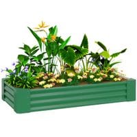 Galvanised Raised Garden Bed 180x90x30cm Raised Planter Green - 84H-211V00GN