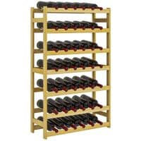 Free Standing Wooden Wine Rack 42 Bottles Holders Natural - 801-358V00ND