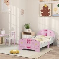 Ballet Theme Toddler Bed Frame with Safety Rails for 3-6 Years - 313-018V80PK