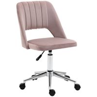 Mid-Back Swivel Home Office Chair Scallop Computer Chair Pink - 921-481V71PK